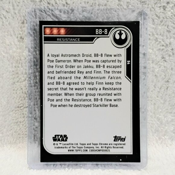 5/$20 Mint 2023.Topps Chrome BB-8 Star Wars Card 54!! - Picture 2 of 2